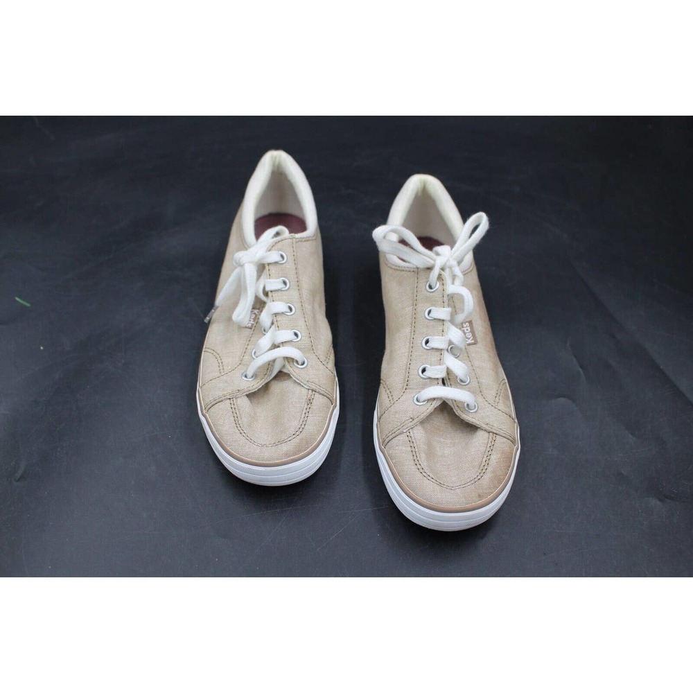 Keds Center II Sneaker Womens Size 6.5 Walnut Chambray Beige Softerra Comfort